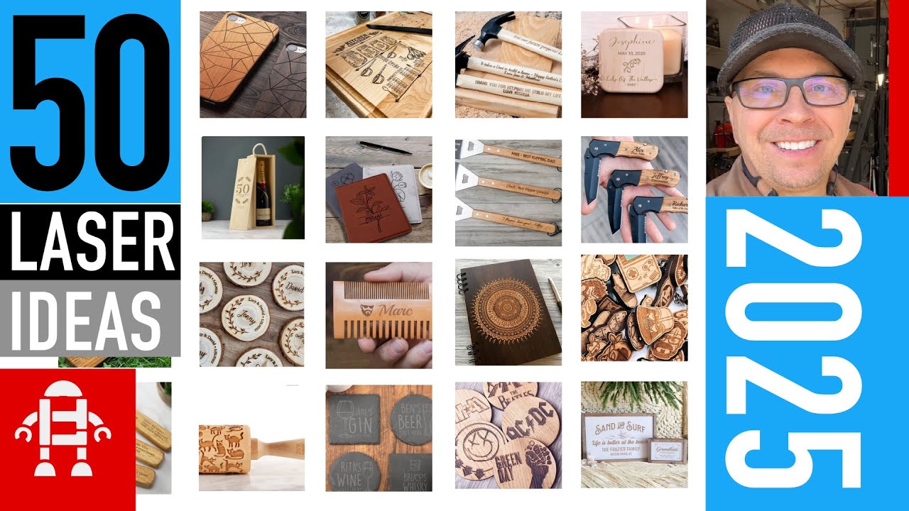 50 Things to Laser Engrave and Cut and Make Money in 2025 with a bonus inappropriate item - 10 Min