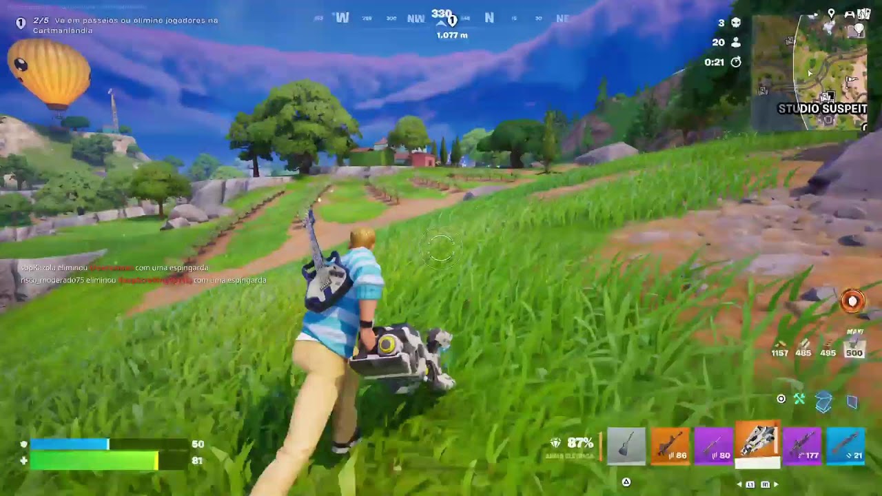 Jogando Fortnite dnv kkkk