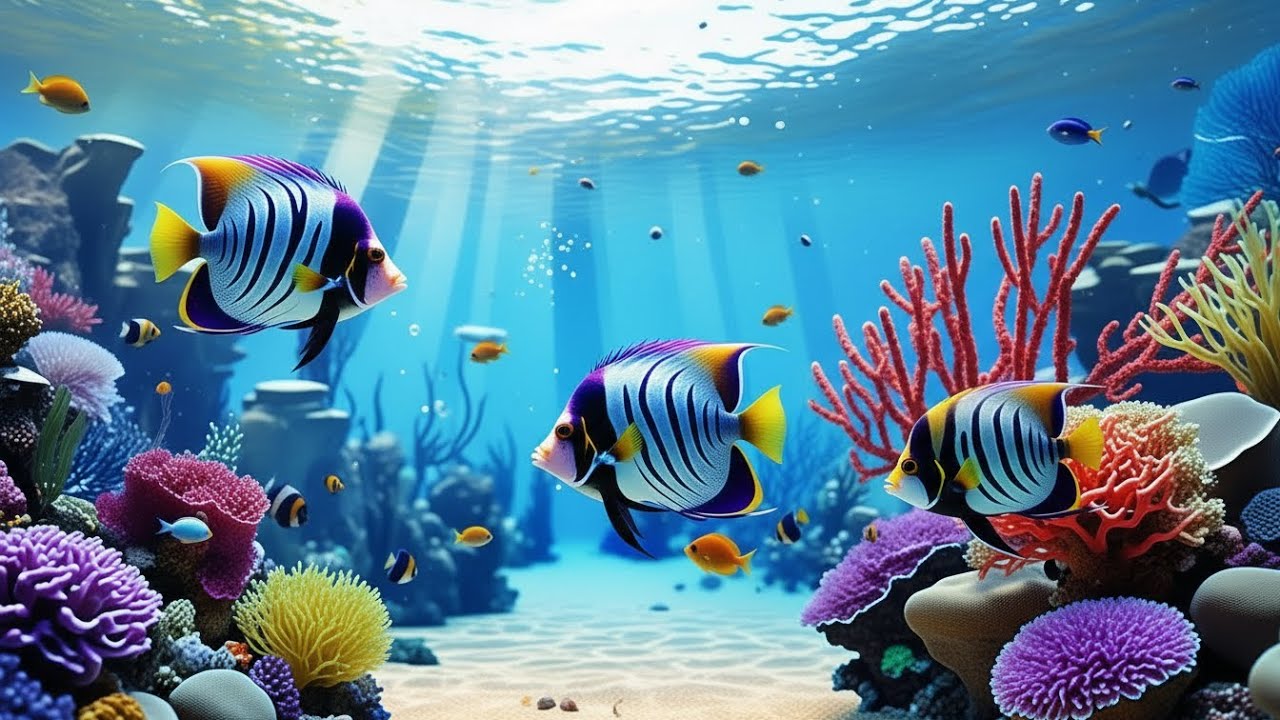 Calm Aquarium Background 4K 🐠 Jellyfish & Soft Coral Reef Motion