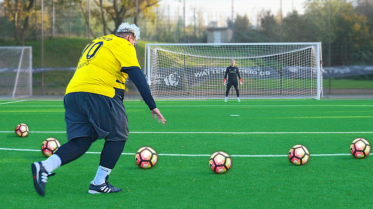 This Guy weighs 480 lbs and still Hits Free Kicks Like a PRO!