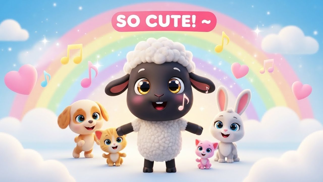 Baby Animals Singing Baa Baa Black Sheep 🐑💖 | Cutest Kids Song Ever