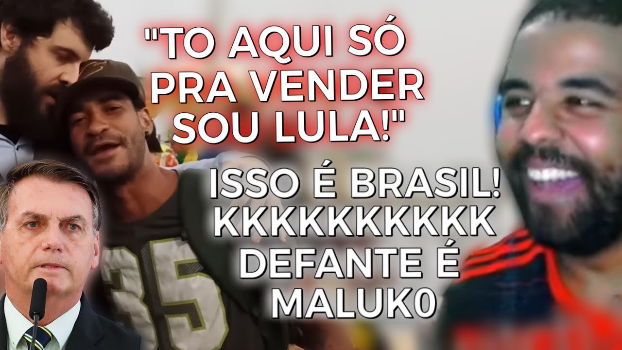 VINICIN REAGE: REPÓRTER DOIDÃO NA MANIFESTAÇÃO PRÓ BOLSO (DIOGO DEFANTE) | Cortes do Lil Vinicinho