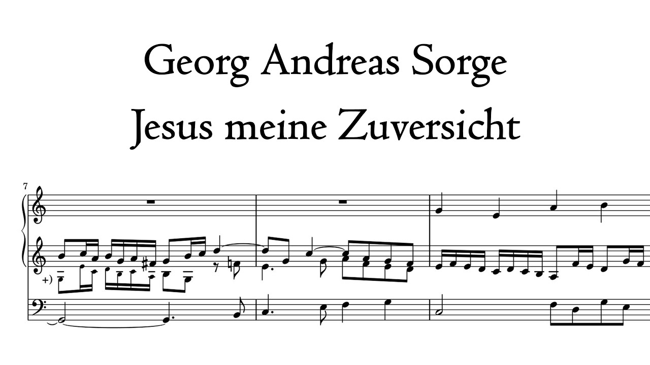 Sorge - Jesus meine Zuversicht - Dreifaltigkeits Organ, Ottobeuren, Hauptwerk