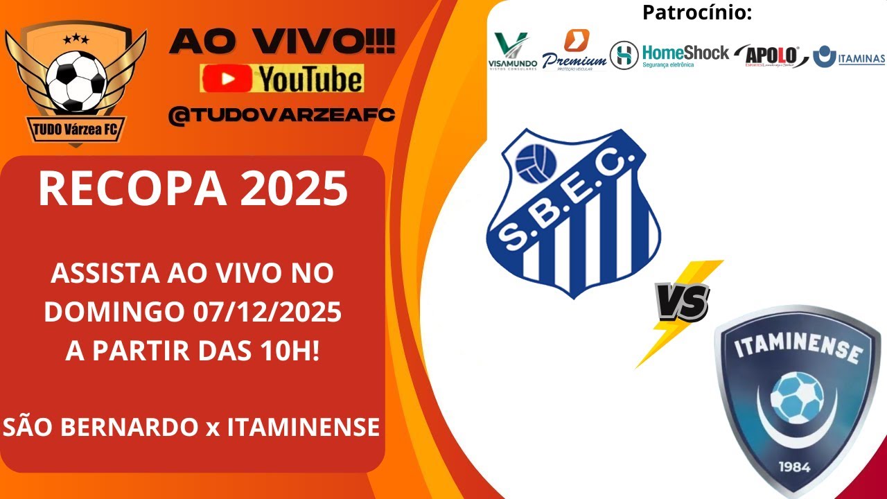 SÃO BERNARDO x ITAMINENSE - RECOPA 2025