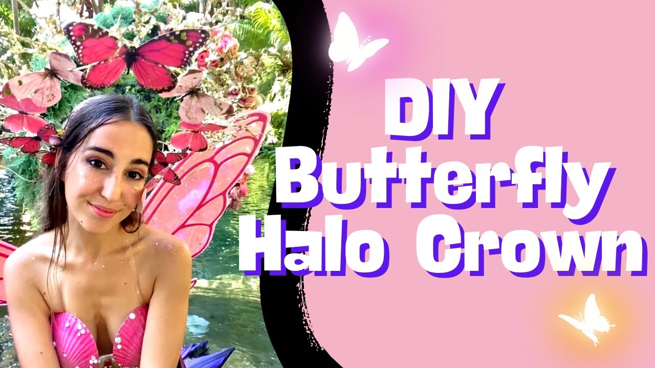 How I made this massive butterfly halo crown for under $10!