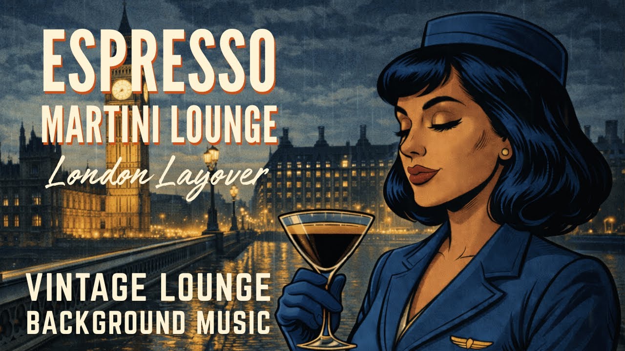 ✈️ Espresso Martini Lounge - London Layover Jetset 60s Music | Vintage Lounge Background Music