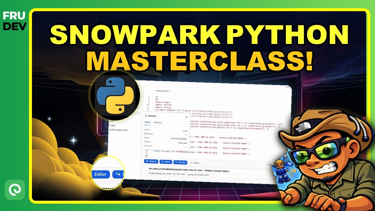 Snowpark Demo // Snowflake Snowpark For Python FULL Master Class - A Closer Look | Demohub.dev