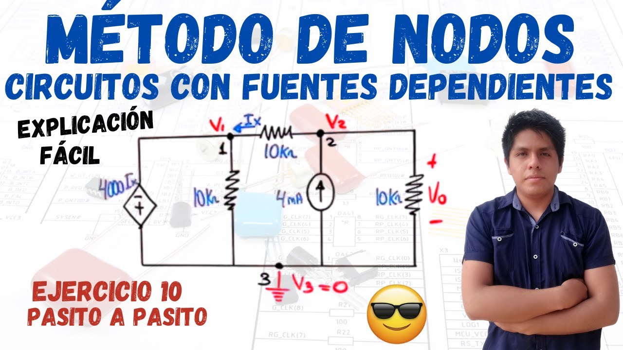 METODO de NODOS con FUENTES DEPENDIENTES⇆ Nodos y SUPERNODOS😱1 EJERCICIO RESUELTO [LO QUE NO SABÍAS]
