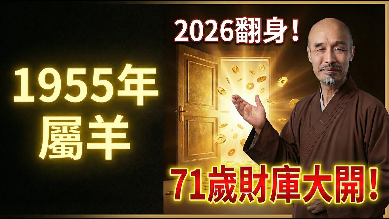 71歲開始！1955年屬羊人「翻身時機」已定：這不是迷信，是你的財庫偏偏要在2026年打開！#1955年屬羊 #屬羊2026年運勢 #2026生肖羊運勢 #乙未羊 #1955年生肖羊 #屬羊 #生肖羊