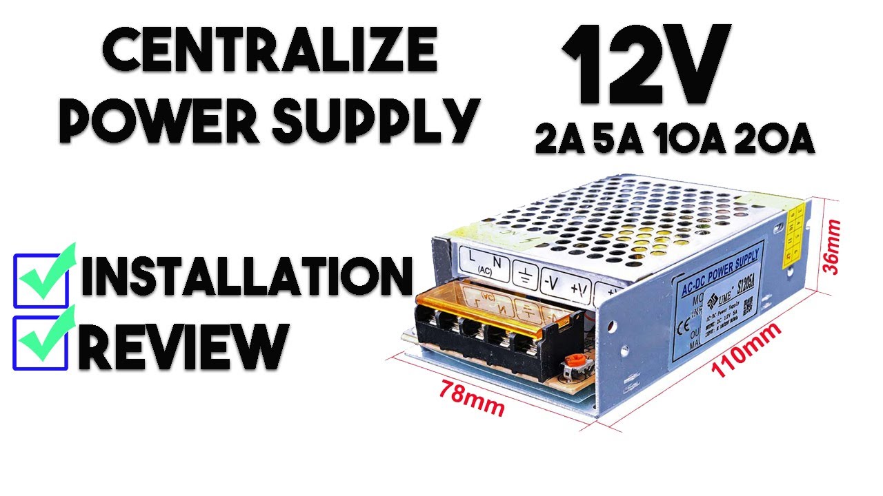 ✅ How to Install 12V 3A 5A 10A 20A 30A Centralized Power Supply | Review |For CCTV & Piso WiFi Vendo