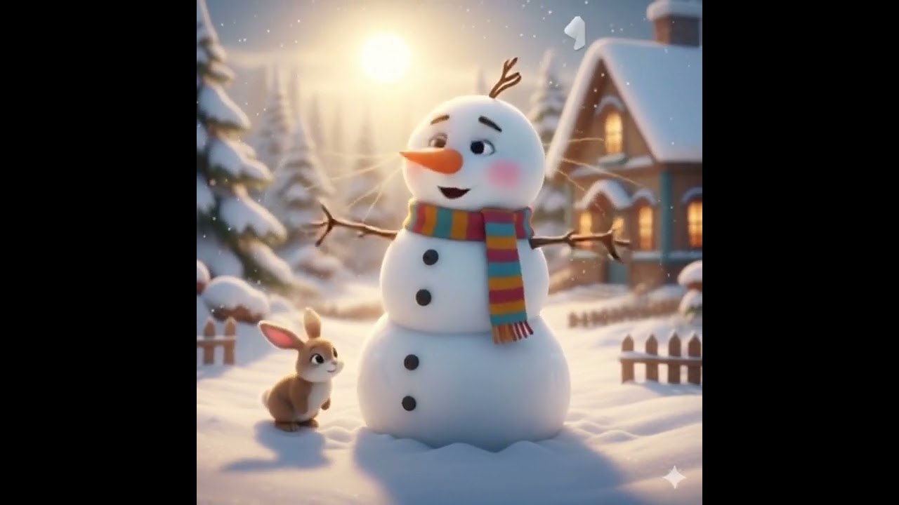 Schneemann im Sonnenschein – Ein fröhliches Winterlied für Kinder | Zum Mitsingen & Träumen