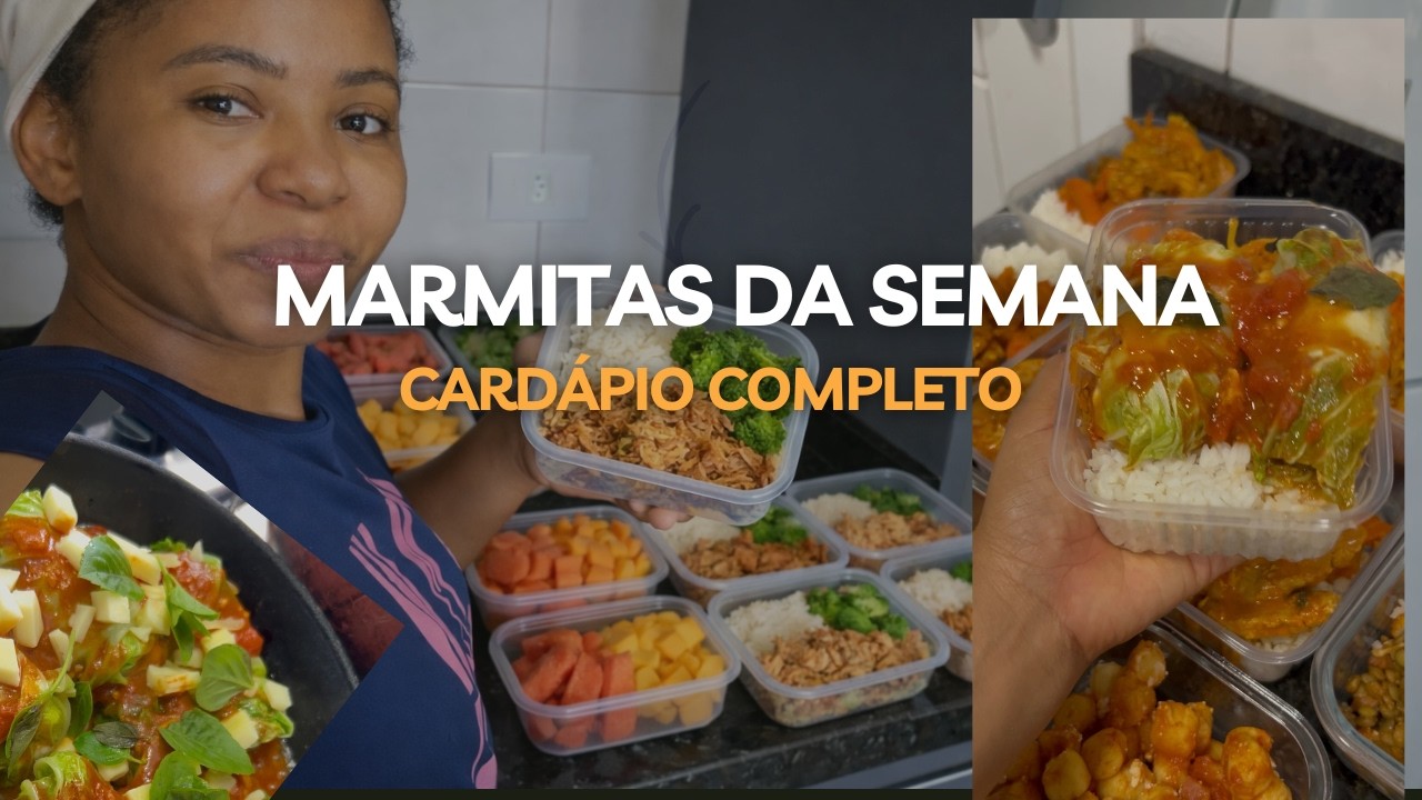 PREPARANDO 15 MARMITAS + SALADAS E LANCHES PARA A SEMANA (+  DICAS)