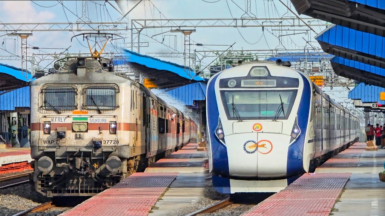 Dangerous WAP7 : High speed Night actions Rajdhani Duronto Shatabdi Vande Bharat - Indian Railways