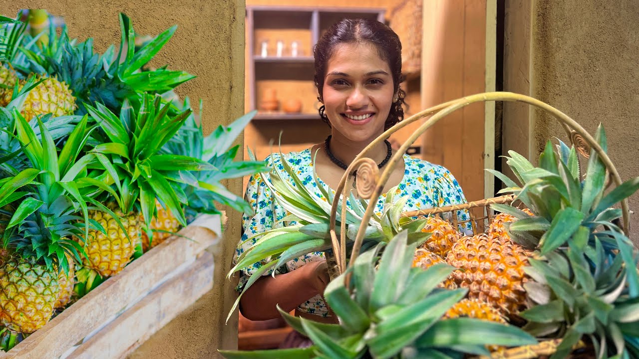 She Cooked Pineapple🍍 Fried Rice 🥘 & Herbal Soup 🍵Using Firewood – The Final Dish Was UNREAL!