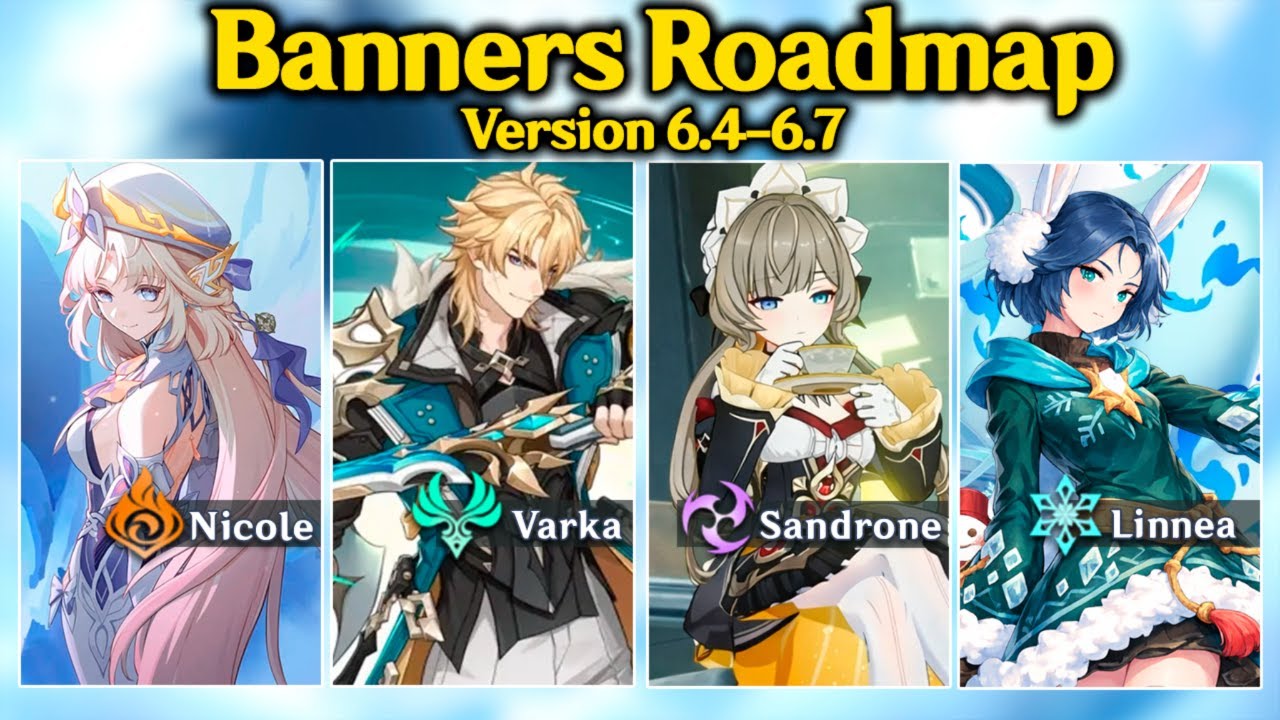 6.4-6.7 BANNERS: NEW CHARACTERS ROADMAP! Varka, Sandrone, Nicole & More - Genshin Impact