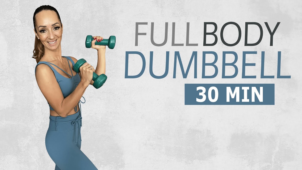 30 MIN FULL BODY WORKOUT DUMBBELL / Ganzkörpertraining mit Hanteln | Katja Seifried