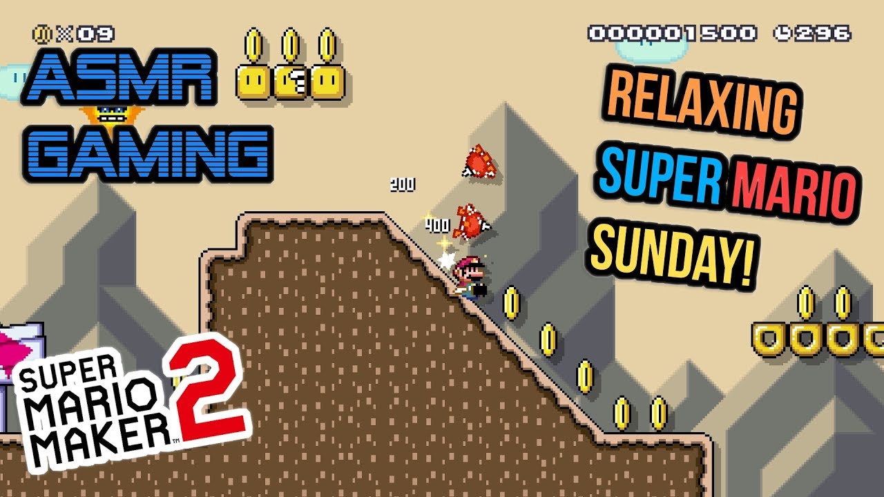 ASMR Gaming | Relaxing Super Mario Maker 2 Creating 1st Level 🎮🎧Controller Sounds + Whispering😴💤