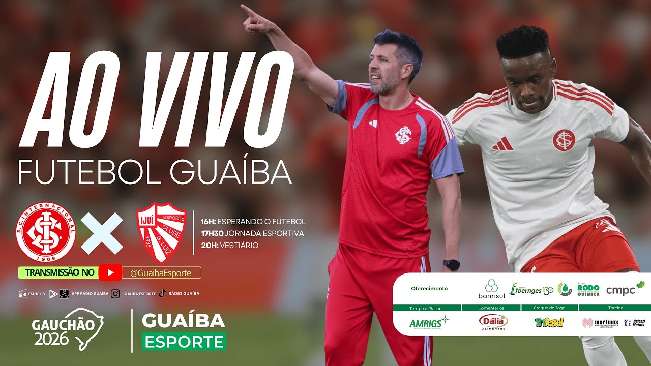 AO VIVO: INTER X SÃO LUIZ | CAMPEONATO GAÚCHO | FUTEBOL GUAÍBA