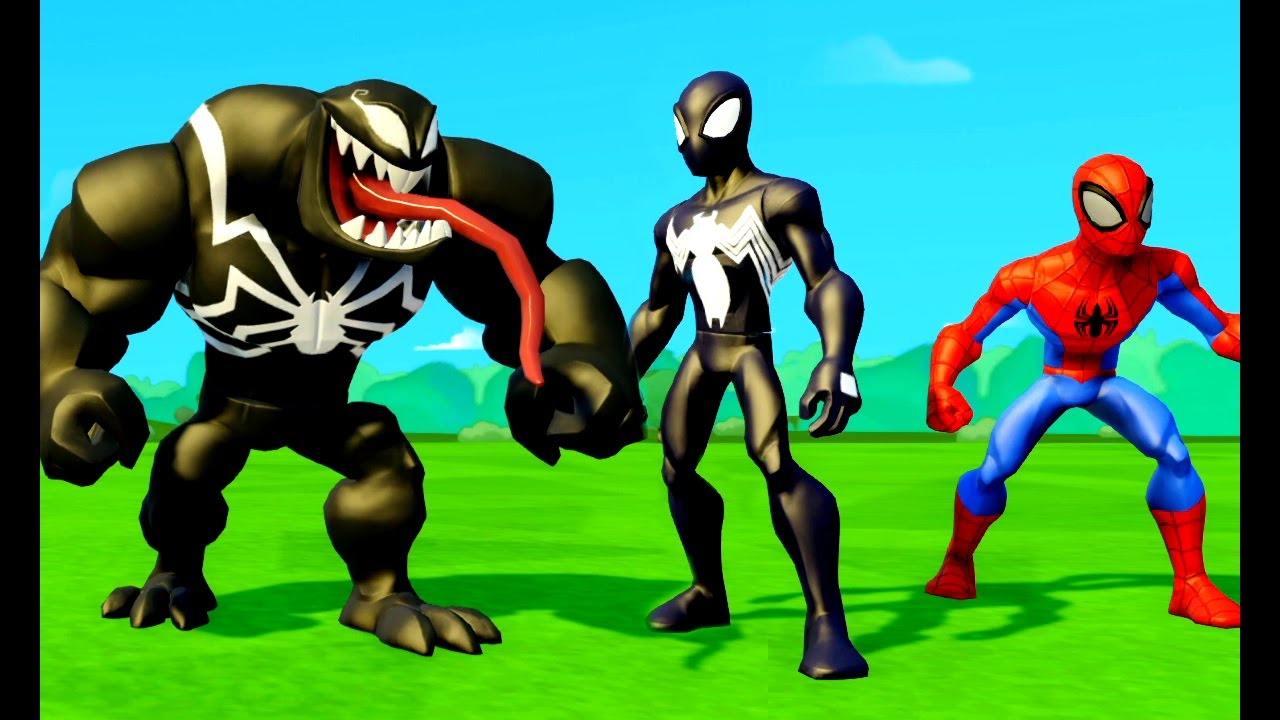 Cartoni animati per i bambini Spider-man Nero salva il Uomo Ragno dal Venom Disney Gioco in Italiano