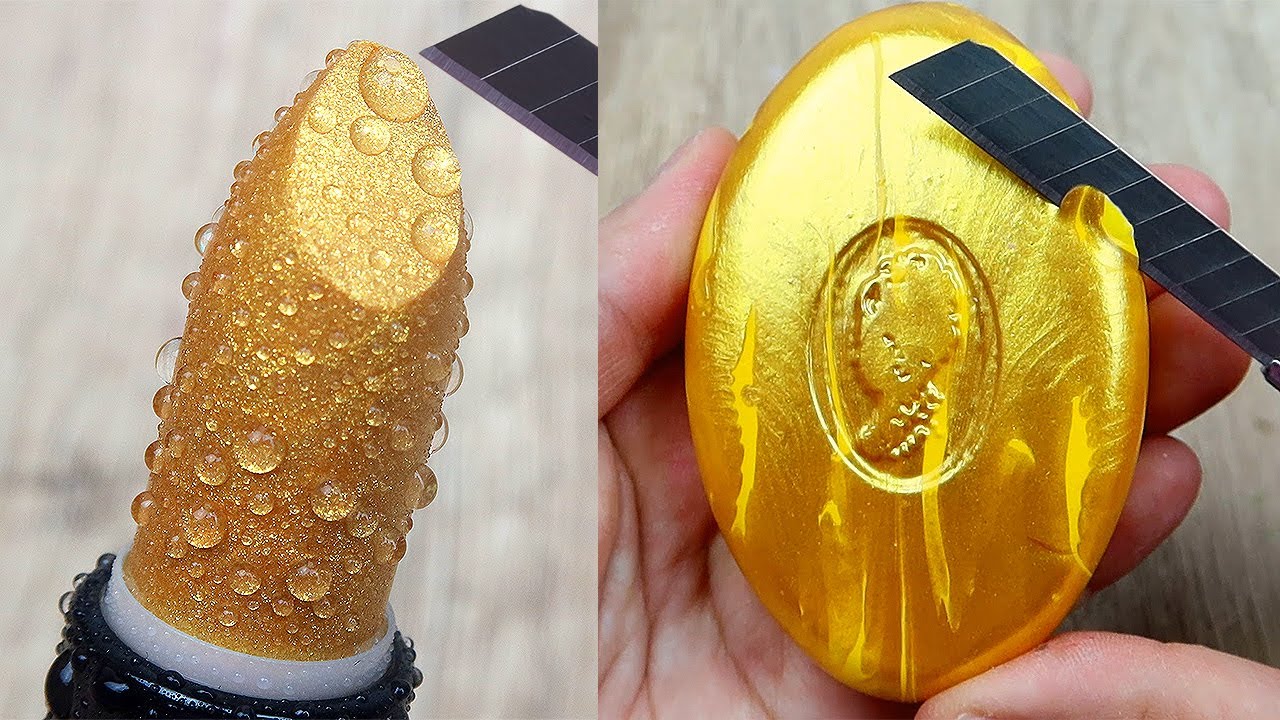 Relaxing Soap Carving ASMR. Satisfying Soap and lipstick cutting. Corte de jabón - 255