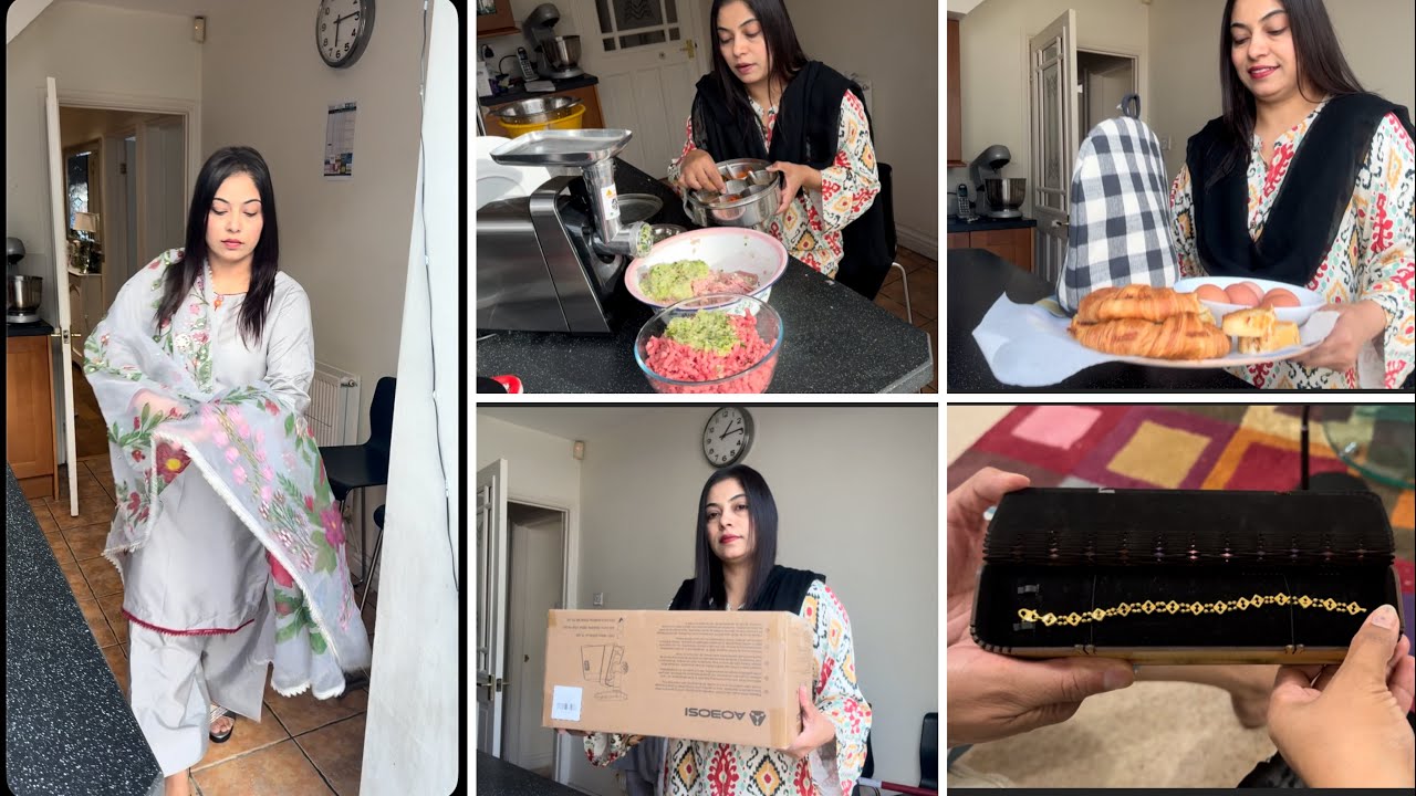 Husbands Surprise | Weekly Meal Prep With AOBOSI Meat Grinder | Busy Sunday Routine Yummy Breakfast 