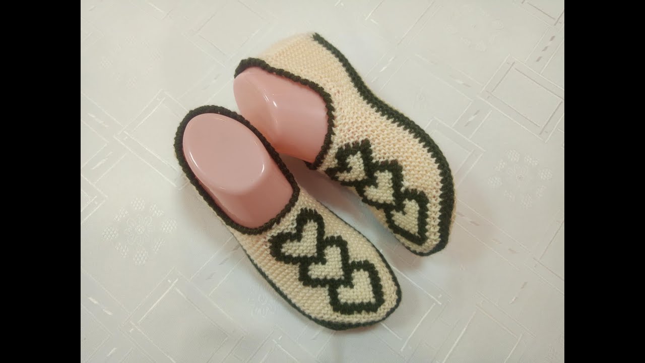 Плетени Терлици #142 (Knitted Slippers) (Тапочки спицами) (Patik) (Pantufas passo a passo)