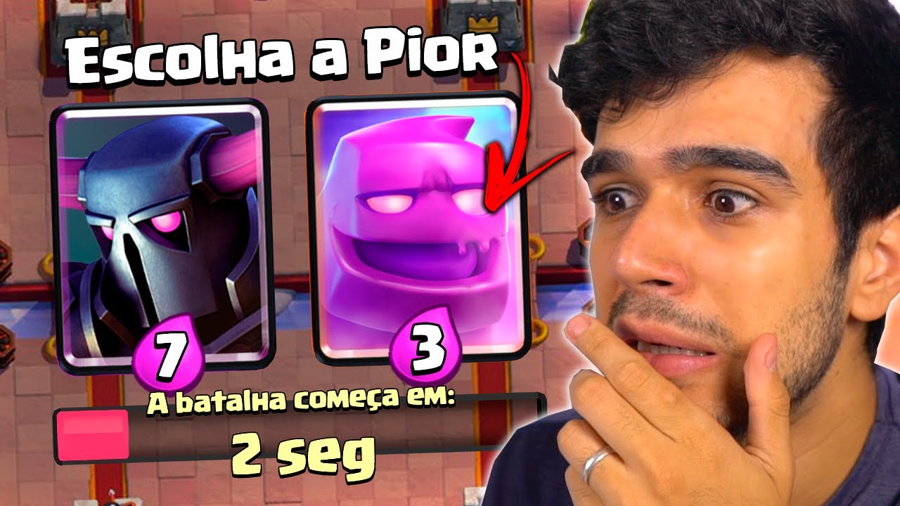 S&Oacute; POSSO ESCOLHER A PIOR CARTA NO DESAFIO!! CLASH ROYALE