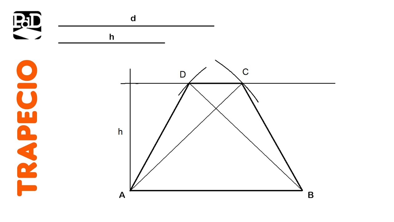 Trapecio Isósceles dadas su base, la altura y la medida de las diagonales - Cuadriláteros.