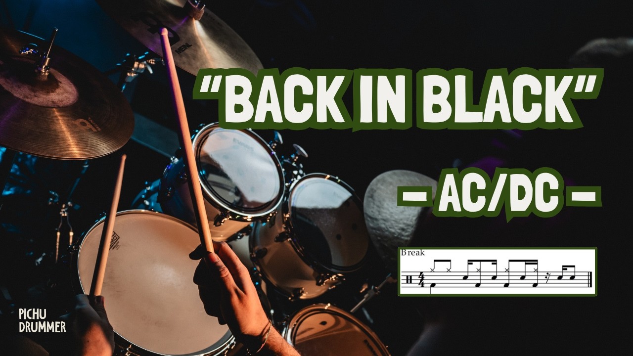 🥁BACK IN BLACK - AC/DC (DRUM COVER) BATERÍA