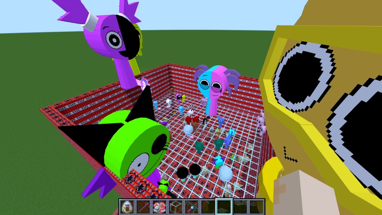 BIG Sprunki OC vs Horror Sprunki OC in Minecraft All New Inc Minecraft TNT...