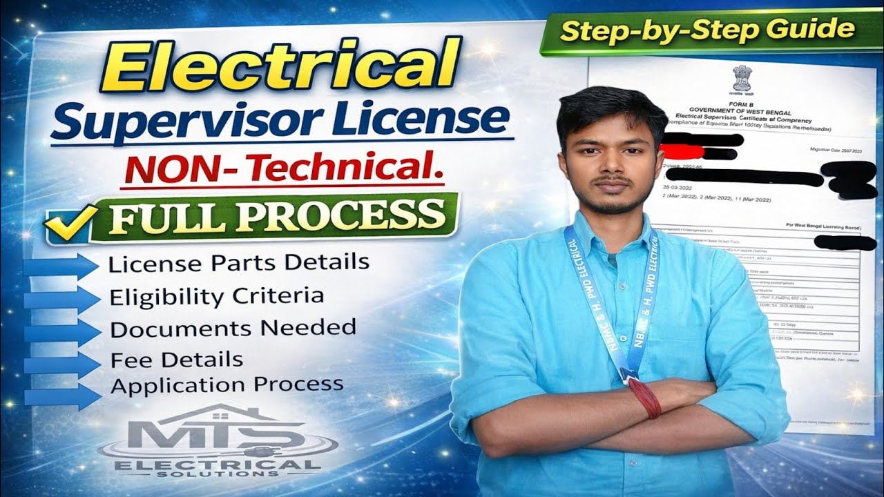 Electrical Supervisor License | Non- Technical | MTS Electrical Solutions 