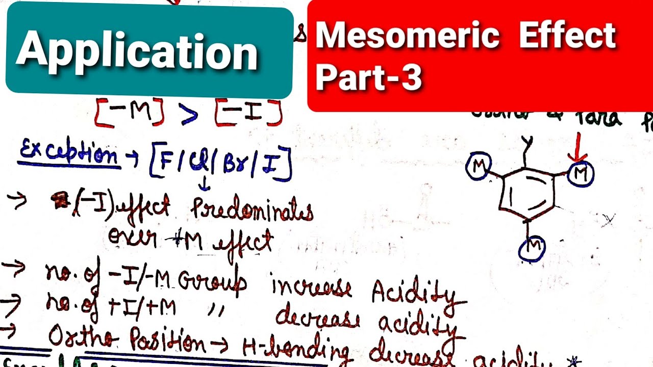 Application of  Mesomeric  Effect