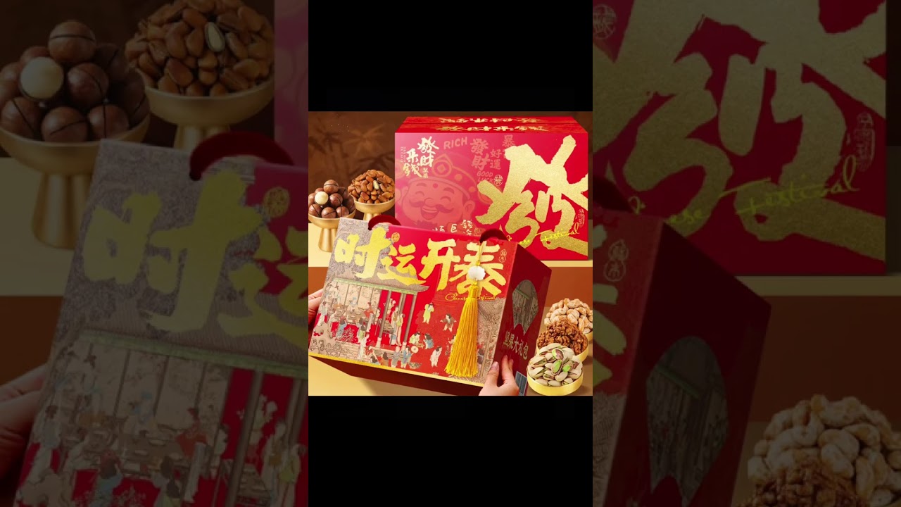 New Year s goods and nuts gift box set#New Year goods#Nut gift box#Get your New Year s