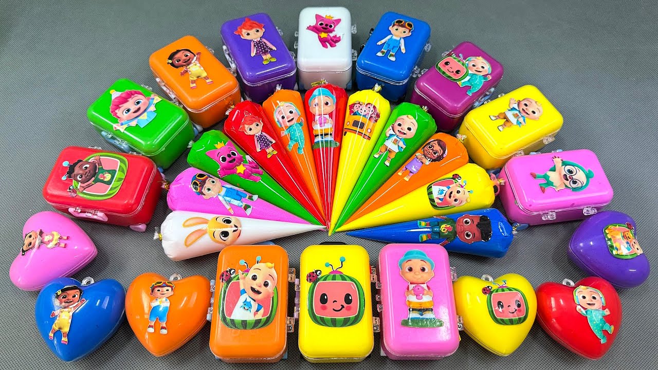 Cleaning Smooth Colorful Slime with Cocomelon, JJ and TomTom