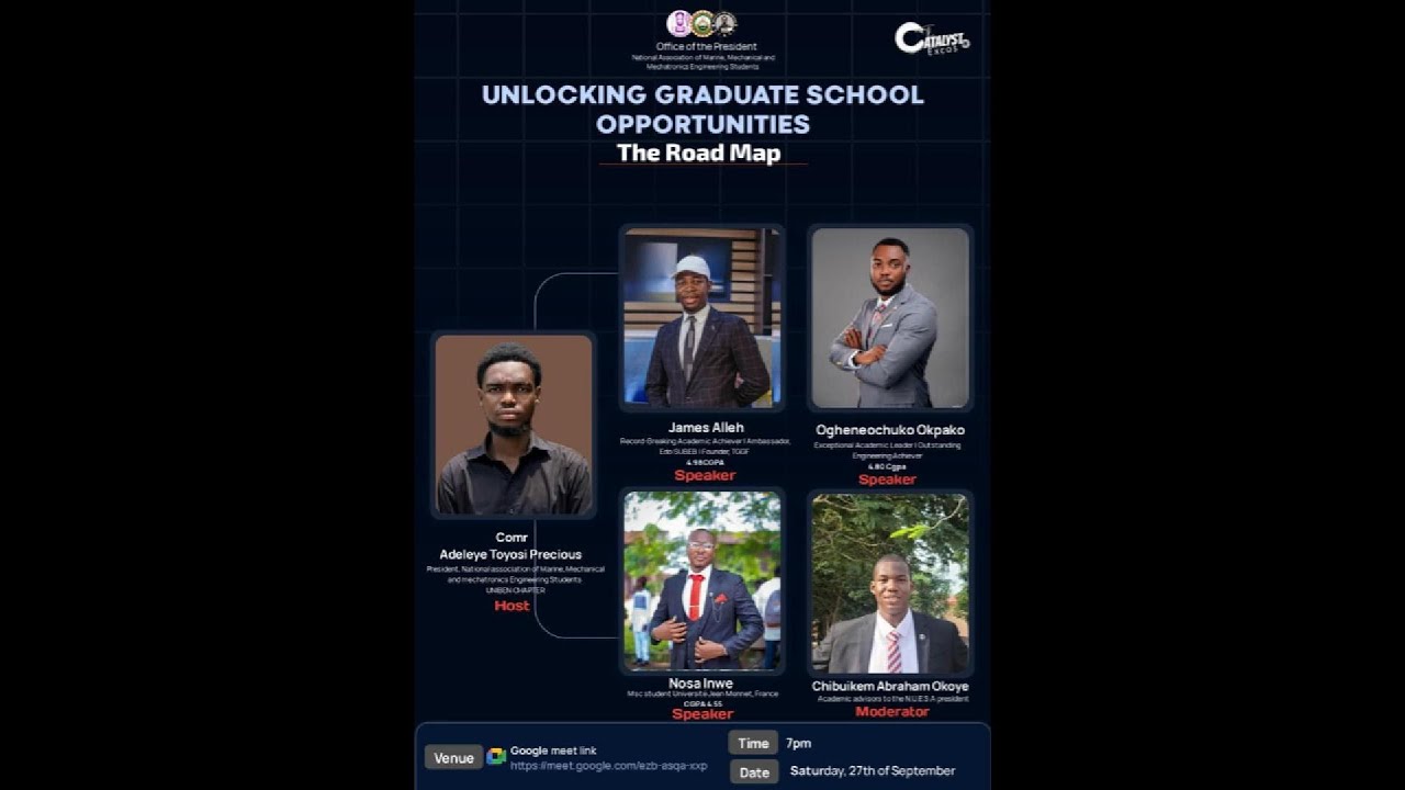 🎓 Unlocking Graduate School Opportunities: Scholarships, Study Abroad Breakdown|NAMES UNIBEN Webinar