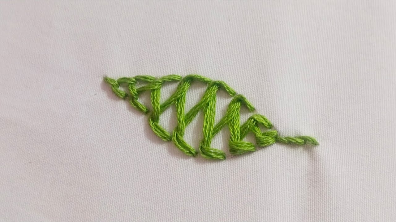Simple Leaf Embroidery Design | Embroidery | Easy Hand Embroidery |