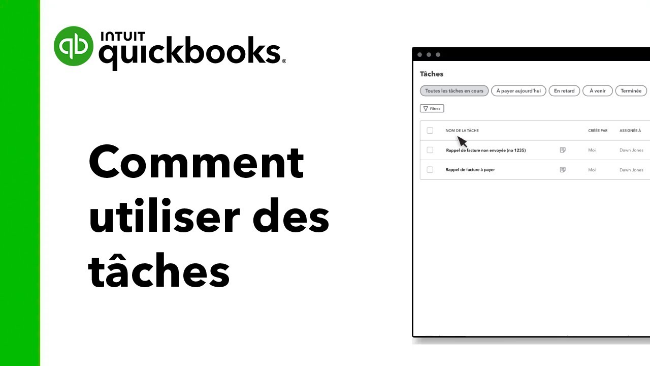 Comment utiliser des tâches dans QuickBooks en ligne Avancé