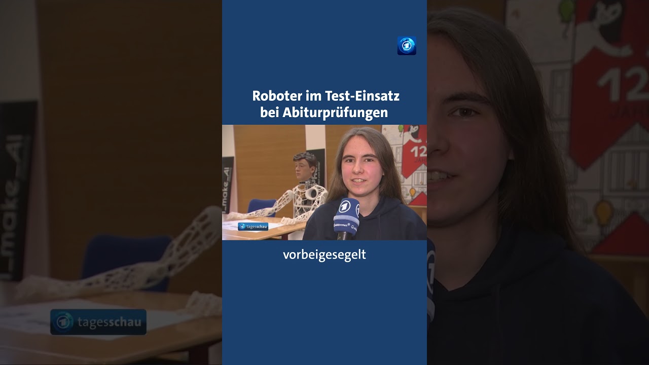 Diese Schule setzt einen humanoiden #Roboter bei Abiturpr&uuml;fungen ein #tagesschau #nachrichten