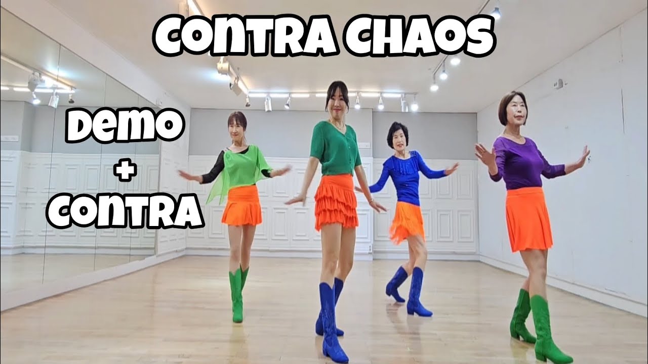 Contra Chaos - Line Dance (Demo) | Intermediate | Mark Furnell | Chris Godden