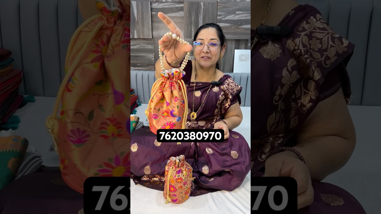 Paithani Purse batva available book fast @only 500/- #paithani #saree # live #weddingseason #shorts