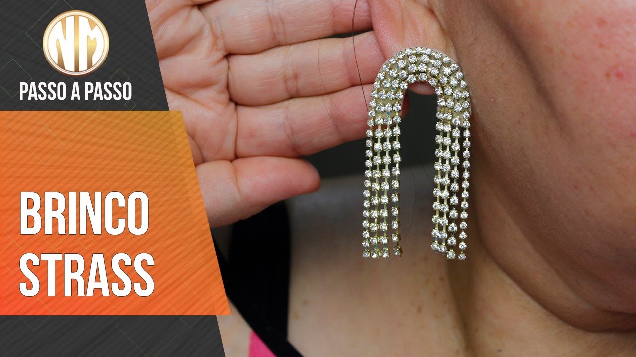 DIY - Brinco Strass - passo a passo