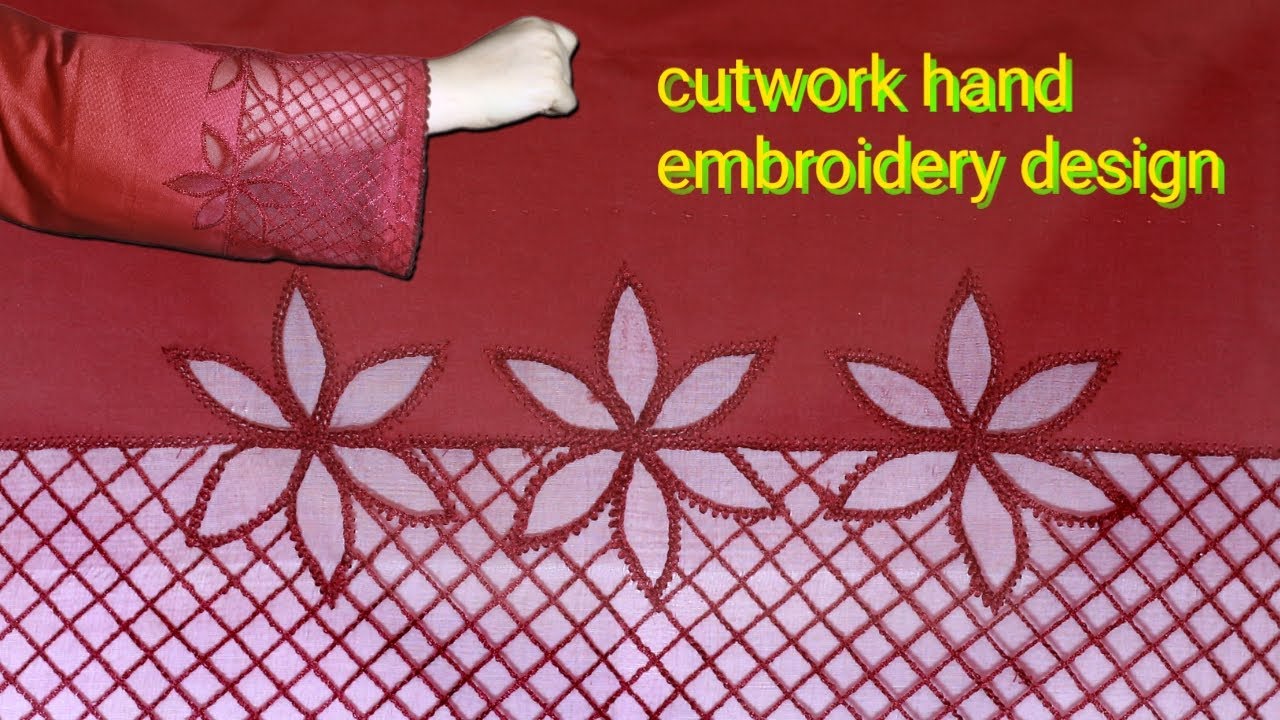 Plain suit cutwork design | latest hand work suits design| latest hand embroidery border design
