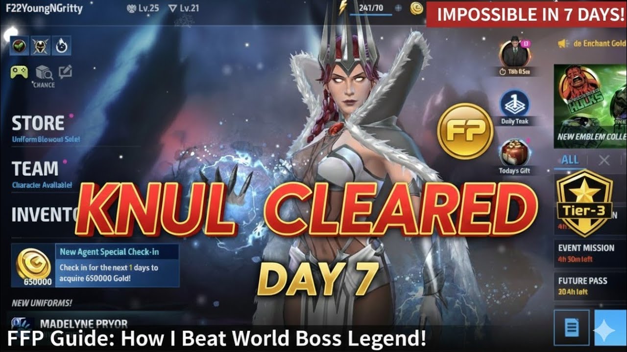 ​I Cleared KNULL in 7 DAYS! 🤯 | F2P Roadmap to World Boss Legend 🥳