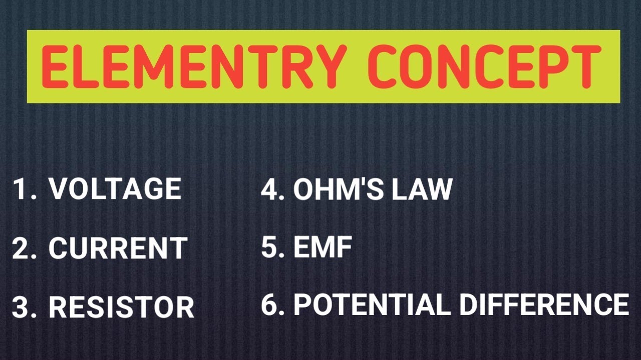 VOLTAGE CURRENT AND RESISTANCE | OHM'S LAW | POTENTIAL DIFFERENCE | EMF | BASIC ELECTRICAL ENGG(BEE)