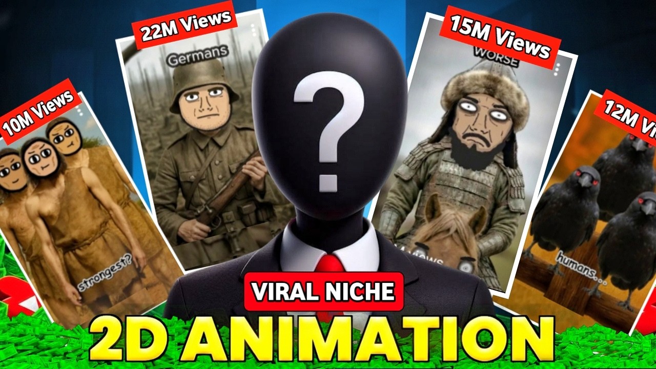 Make Viral 2D Animation Shorts Using AI (Only Phone📱) – Full Course 💀