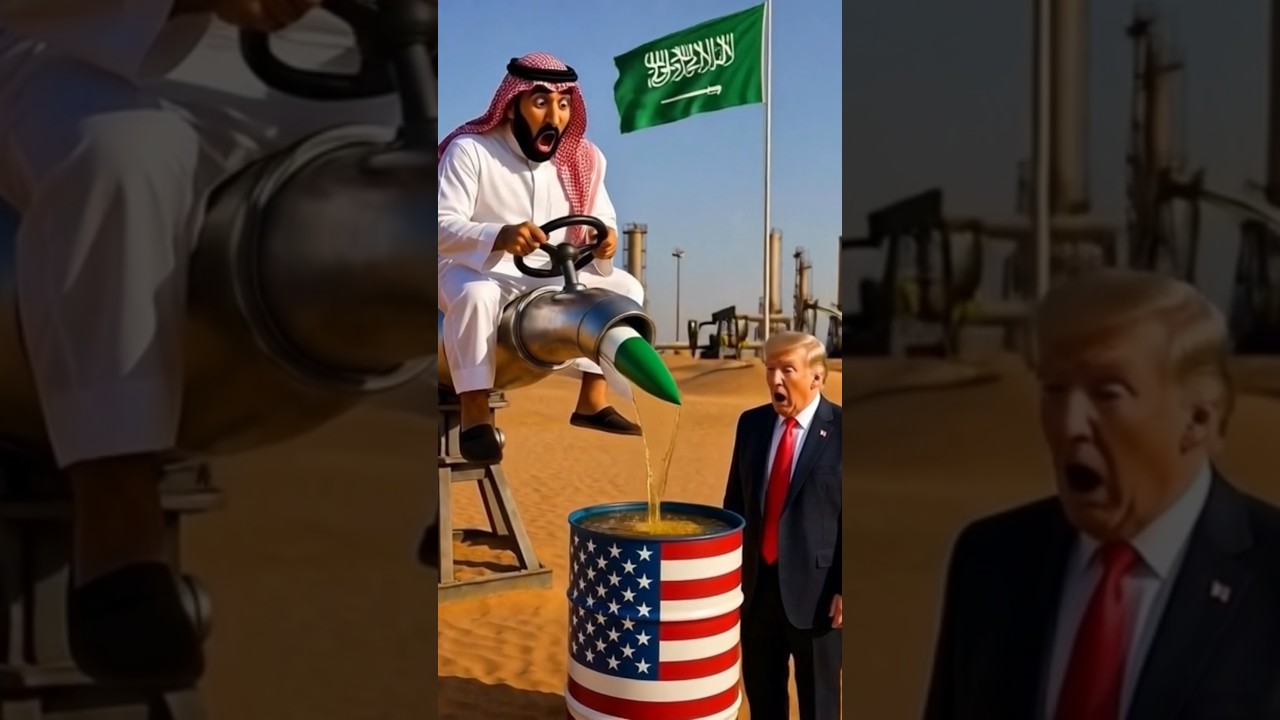Global Oil Chaos! 🇰🇵🇺🇸💯 Trump, Mohammed bin Salman & Ayatollah Khamenei Hilarious AI Scene 🛢️😱