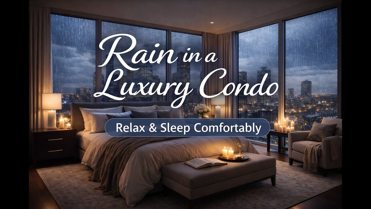 Rain Sounds in Luxury Room - Rain Sounds & Thunder for Sleep & Relaxation   - 8 HOURS