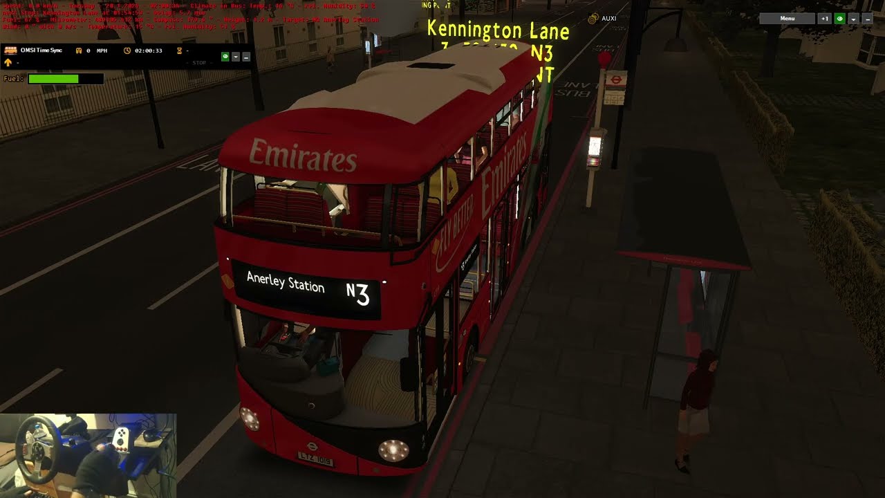 OMSI 2: Route N3 - Oxford Circus to Anerley Station, Map - Add-On London