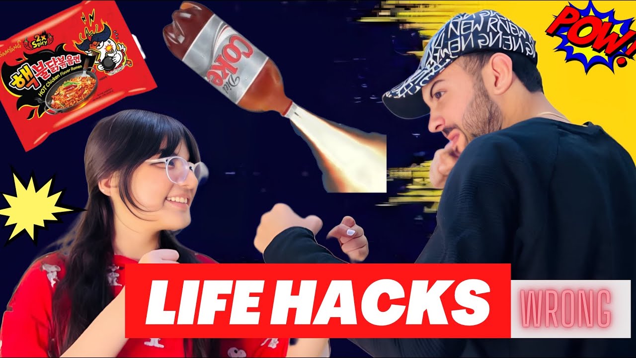 Trying viral life hacks 😳 it’s dangerous