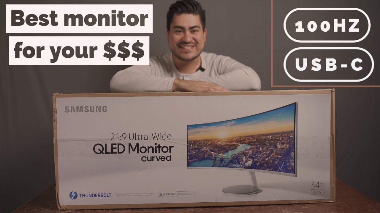 Samsung CJ79 ThunderBolt 3 QLED Curved Monitor UNBOXING | 2020